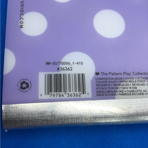 StudioC Purple Polka Dot Composition Book - Picture 3 of 3